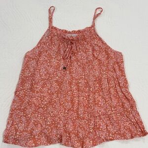 Hippie Rose  Floral Camisole Top - Coral